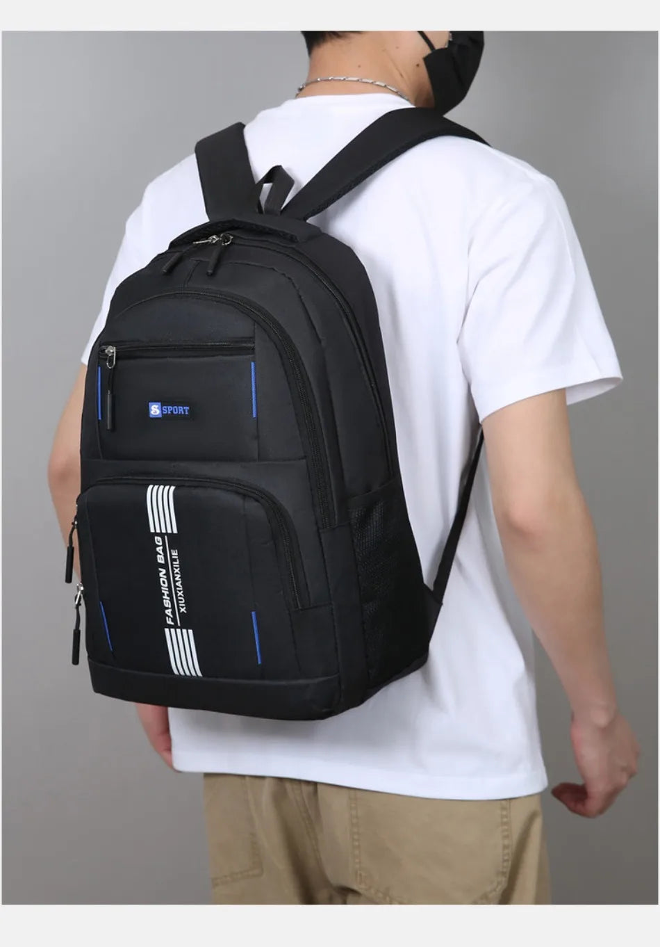 Versatile Commuter Backpack for Men – Lightweight with 15" Laptop Compartment