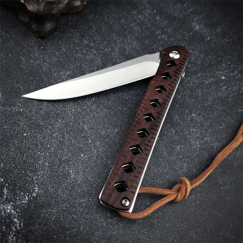 Cuchillo Plegable de Bolsillo de Palisandro