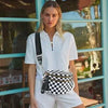 Women's Checkered Multi-Function Crossbody Waist Bag