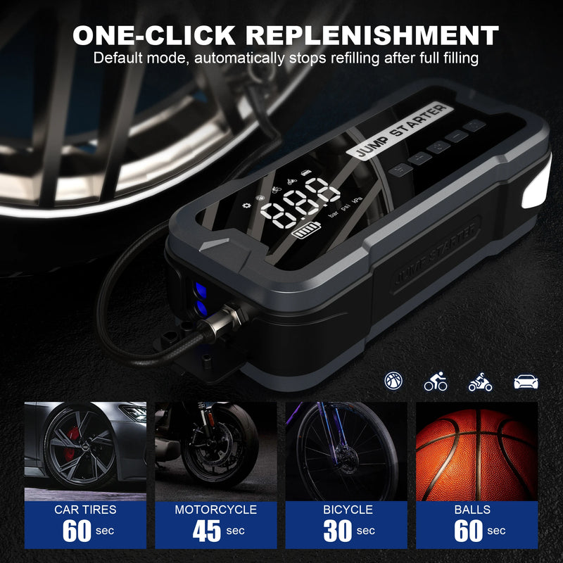 Portable Car Jump Starter & Tire Inflator