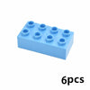 A set of six light blue building blocks or connectors arranged in a rectangular shape.