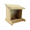 Rustic Wooden Bird Feeder with Clear Viewing Window