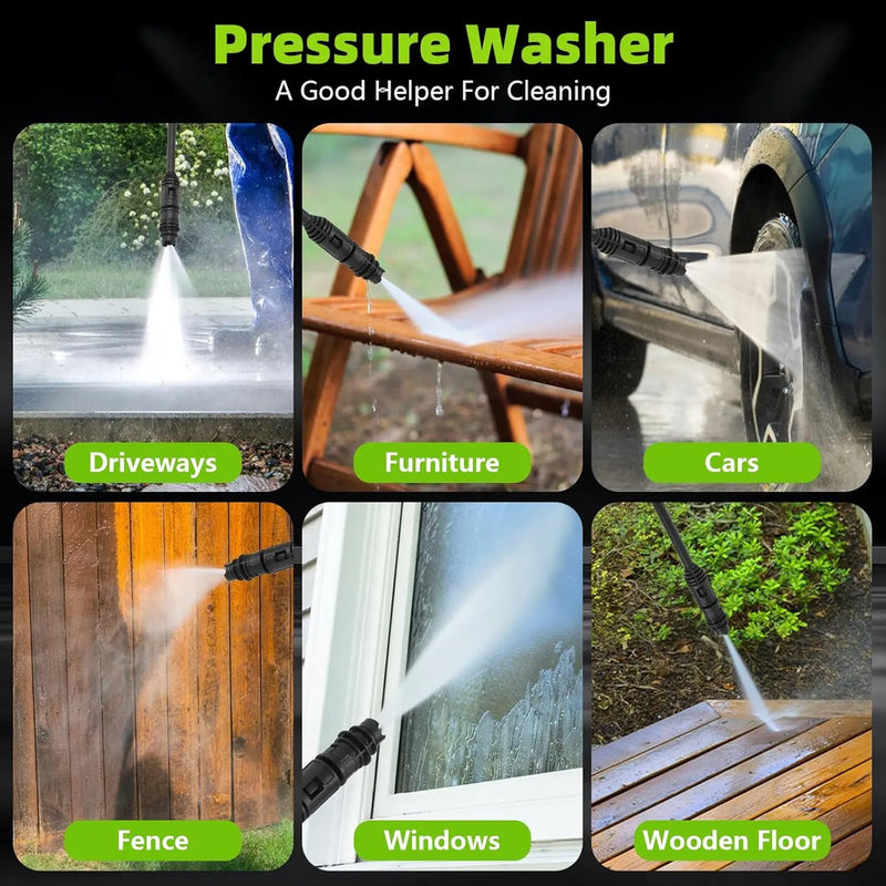 Electric High-Pressure Washer with Foam Cannon and 32ft Hose