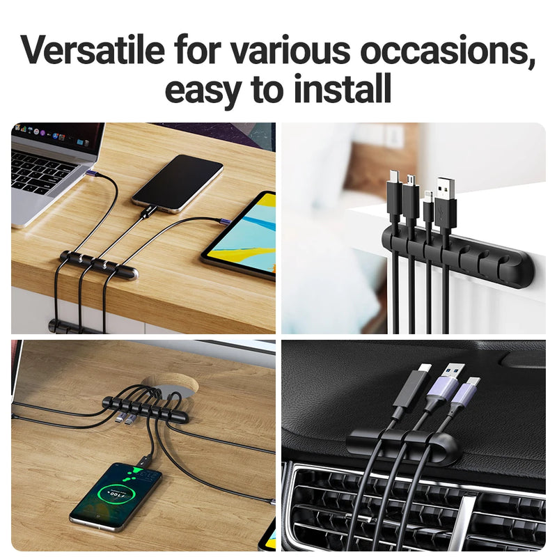 Clips Adhesivos para Gestión de Cables