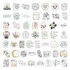 A collection of 100 inspirational Bible verse stickers featuring various designs and typography.