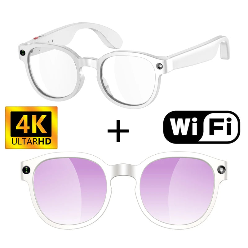 AI Translation Smart Glasses with 8MP Camera & Bluetooth Audio