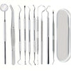 A collection of premium stainless steel dental care tools for oral hygiene, including various probes and instruments.
