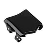 Black electric bike front plate guard with protective mounting features