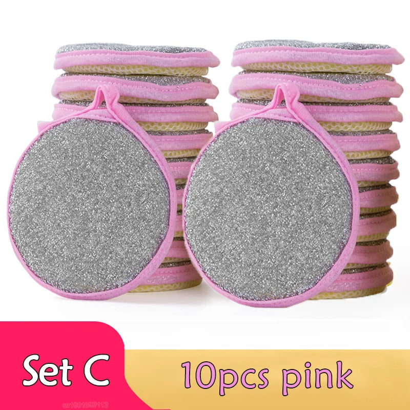 Double-Sided Dish Scrub Sponges for Kitchen Cleaning