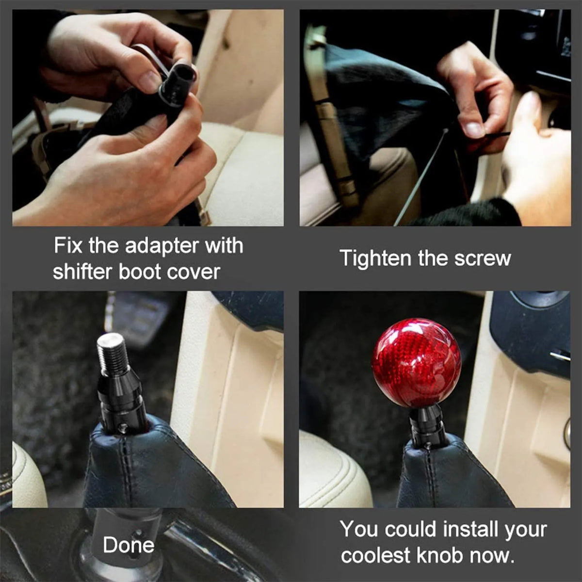 Universal Aluminum Alloy Gear Shift Knob Adapter