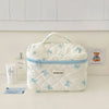 Bow Print Makeup Bag with Large Capacity