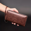 Men's RFID Blocking Leather Zipper Wallet