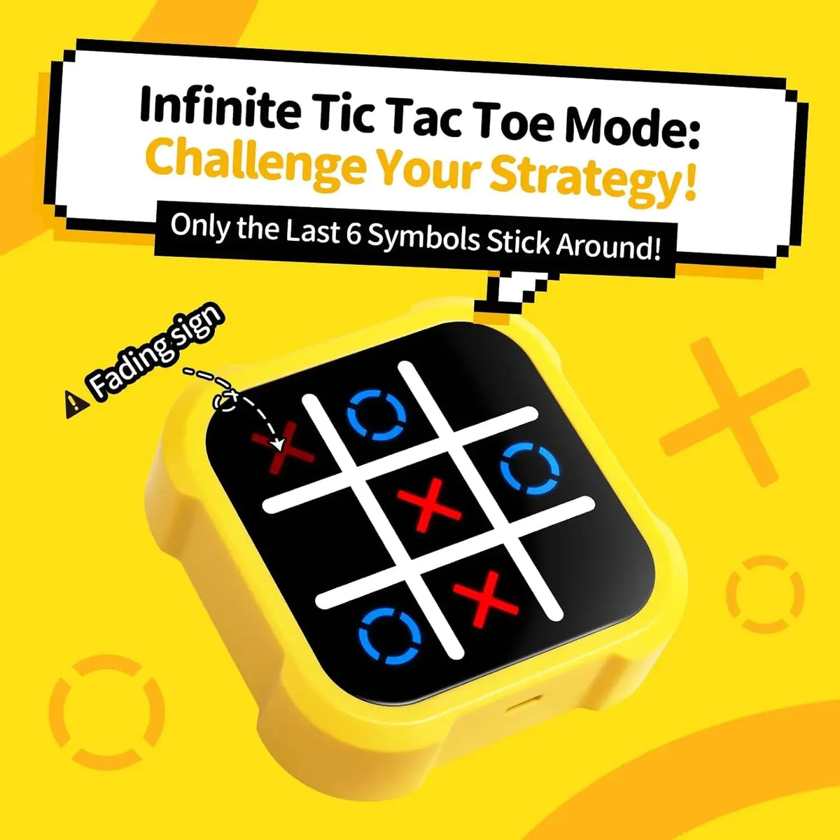 Handheld Electronic Tic Tac Toe Game with Memory & Reaction Modes