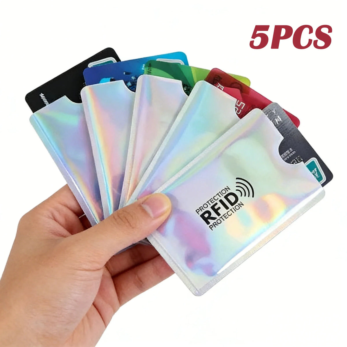 RFID Blocking Card Sleeves (5-Pack) - Anti-Scan & Scratch Protection