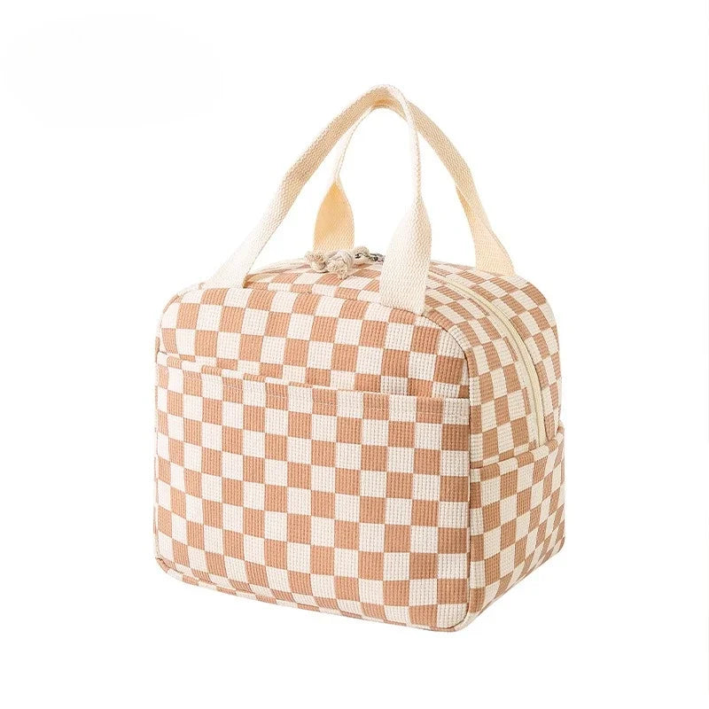 Isolier-Lunchtasche aus Cord mit Blumenmuster