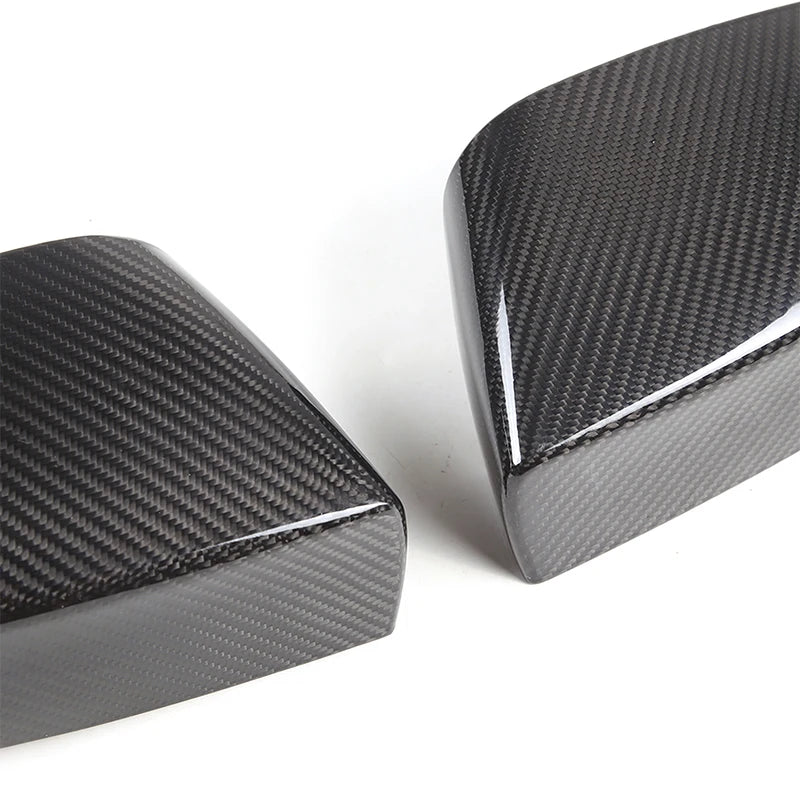 Black carbon fiber side mirror covers for Maserati Ghibli or Quattroporte cars