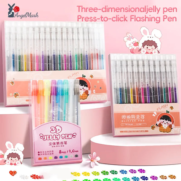 Retractable Glitter Gel Pens