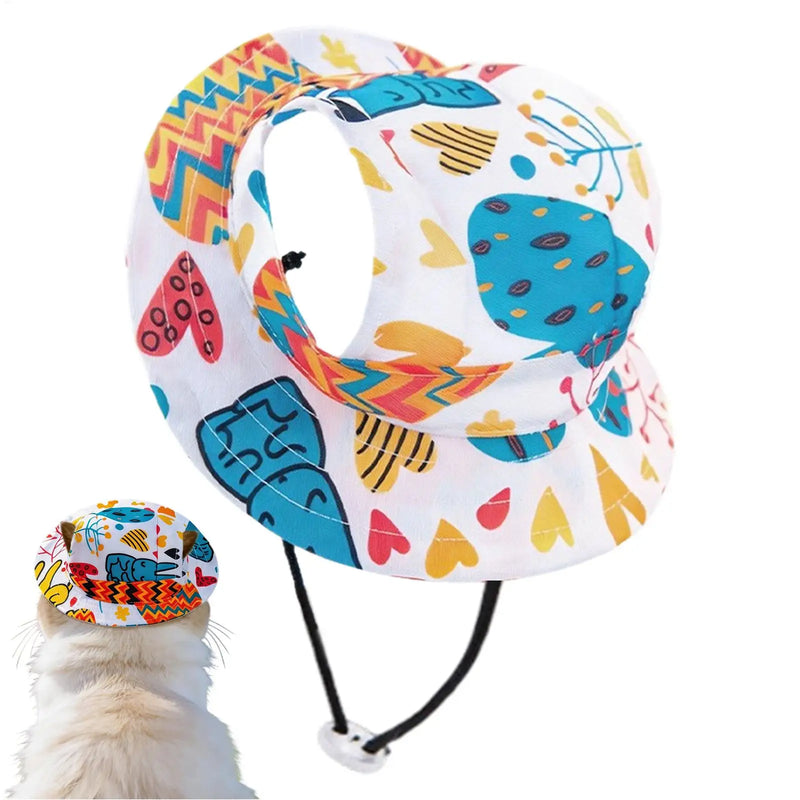 Gorro Solar Ajustable para Mascotas con Orificios para las Orejas