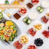 Reusable Double-Compartment Snack Containers with Lids (20-Pack)