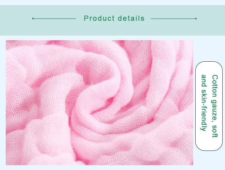 Baby Muslin Washcloths, 5-Pack Soft Cotton Gauze Towels