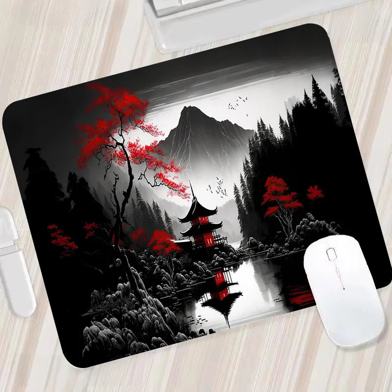 Large Non-Slip Mouse Pad with Night Moonlight Design