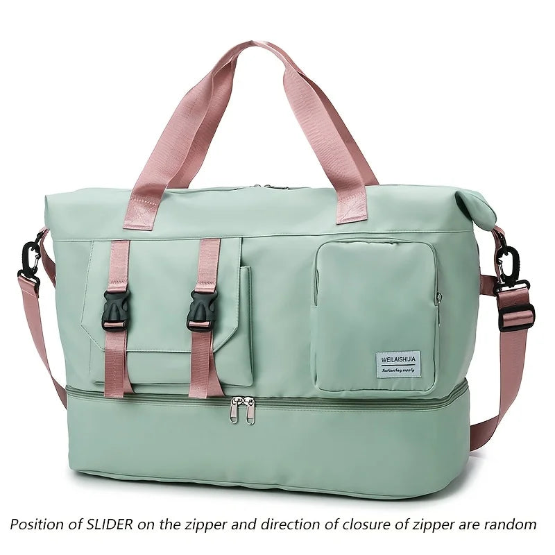Spacious Travel Duffel Bag with Shoe Compartment
