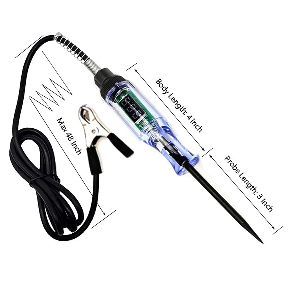 Automotive Digital Circuit Tester 6V-72V with LED Polarity Detection