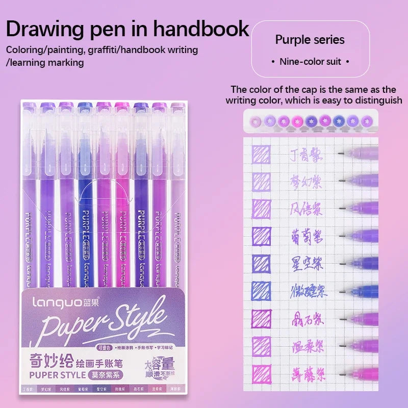 Set de Stylos Gel Vifs pour le Journaling et les Études