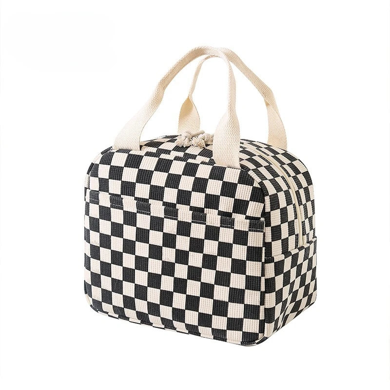Isolier-Lunchtasche aus Cord mit Blumenmuster