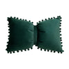 Velvet Bow Accent Pillow Cover