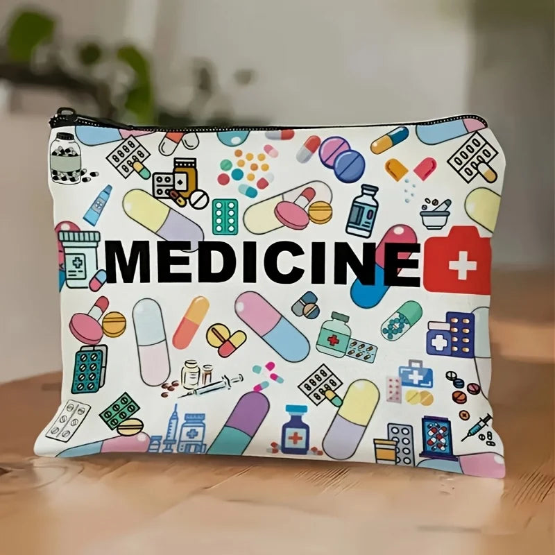 Zusammenklappbare Kosmetiktasche für Reisen mit Reißverschluss
