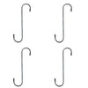 Four black S-hook brake caliper hangers used for auto repair.