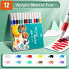 Acrylic Paint Markers Set with Fine Tip – Waterproof & Permanent for Art and DIY