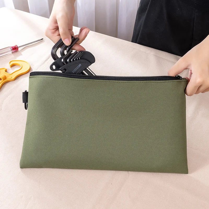 Portable Tool & Organizer Roll-Up Storage Bag with Secure Zipper