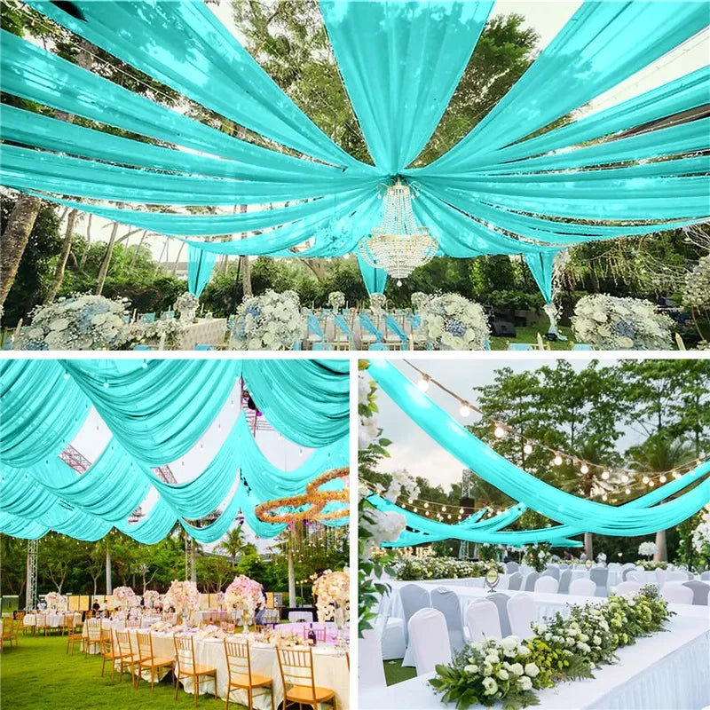 Sheer Chiffon Ceiling Drapes for Weddings & Events