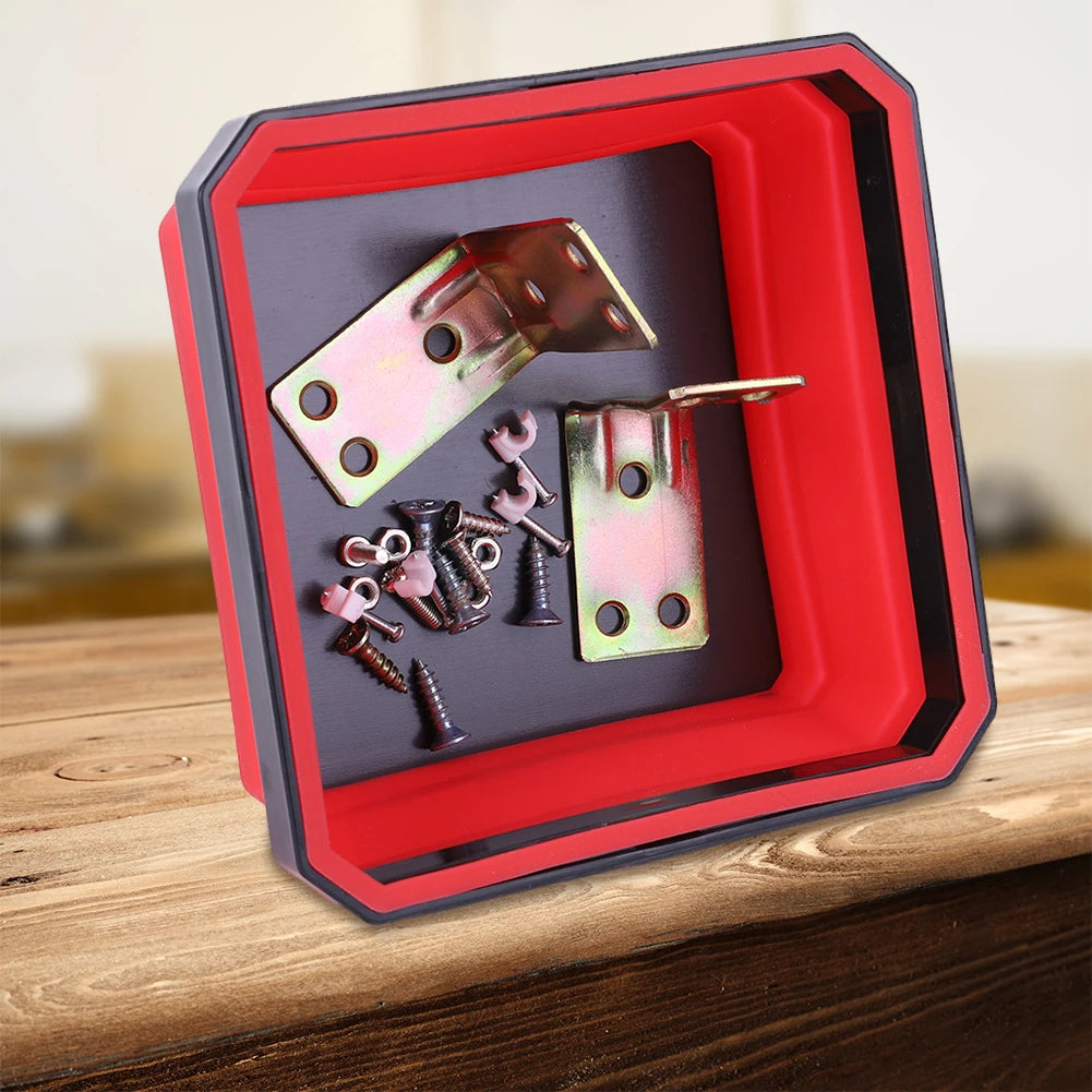 Collapsible Magnetic Parts Tray with Silicone Bowl
