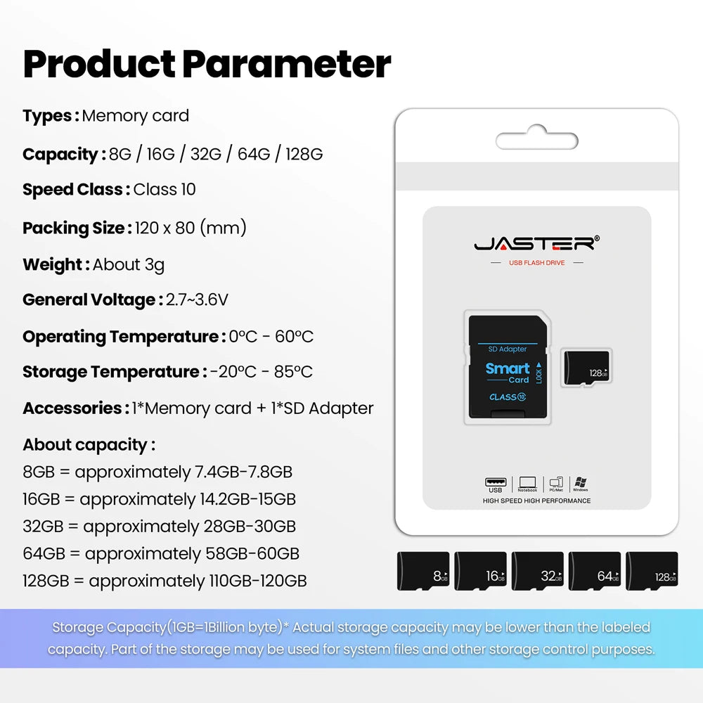 High-Speed microSD Memory Card with Adapter
