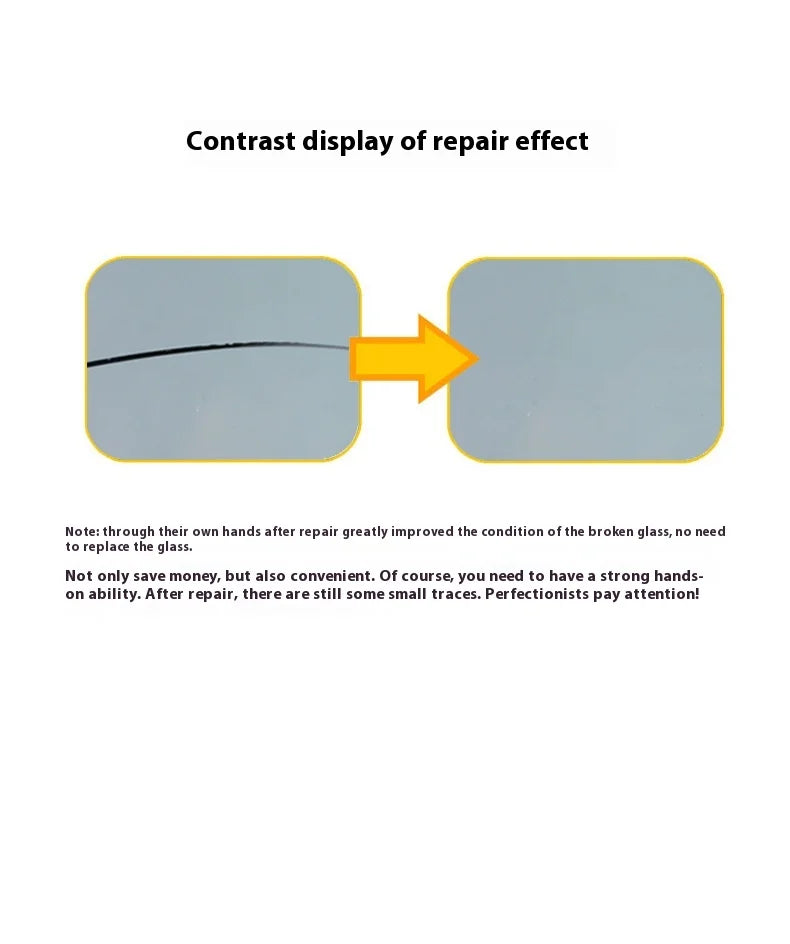 Windshield Crack Repair Kit with UV Resin