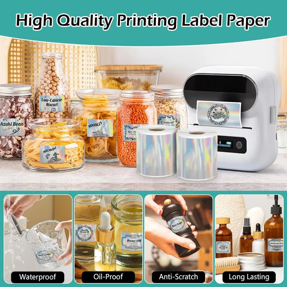 Holographic Thermal Labels for Compact Label Printers
