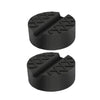 Black rubber pad for a universal car jack with a slotted frame rail adapter.