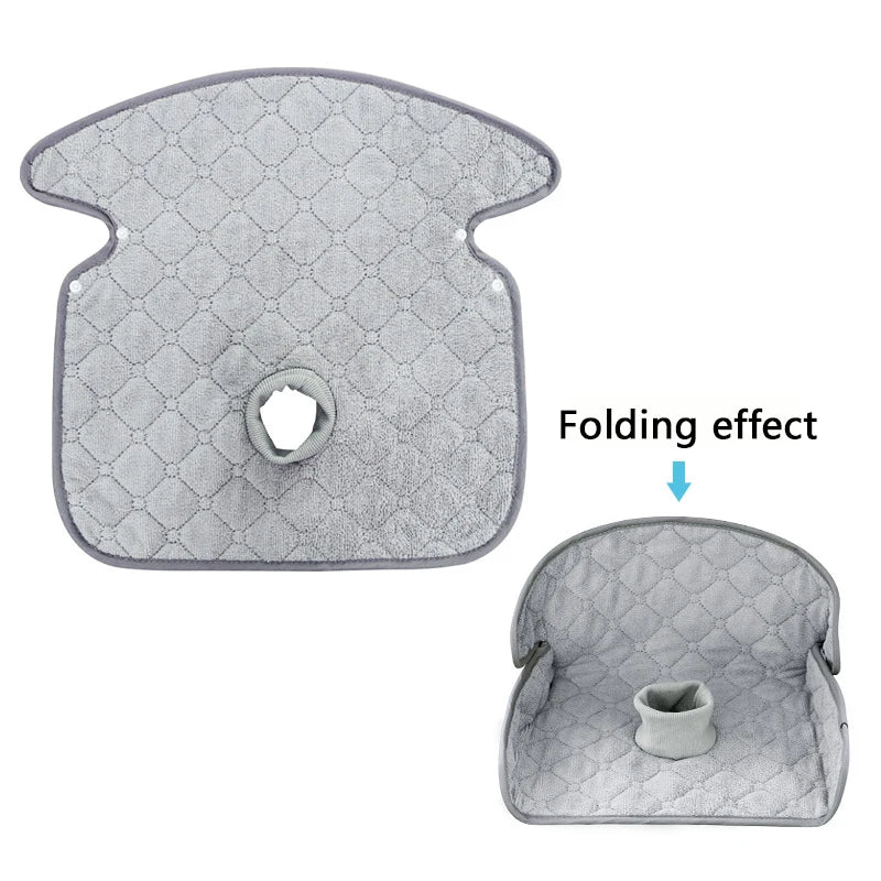 Gray folding water-absorbent cushion for stroller and car seat protection