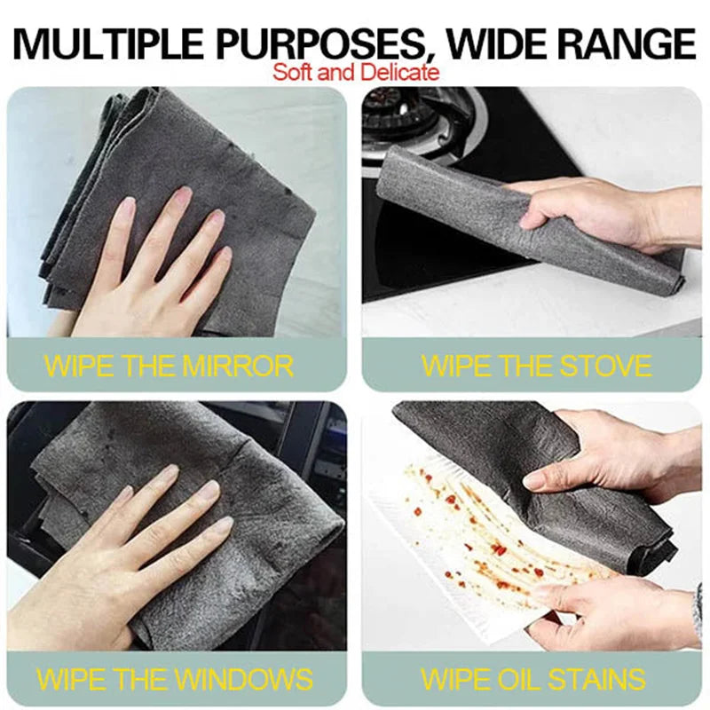 Streak-Free Microfiber Cleaning Cloths (6-Pack)