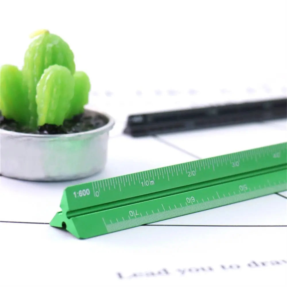 Aluminum Triangular Scale Ruler for Students (15cm/30cm)