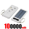 Solar Power Bank with Built-in Cables and Flashlight