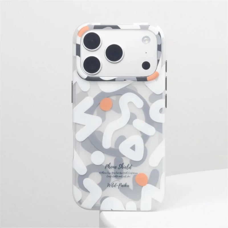 Geometrisches Graffiti MagSafe Handyhülle