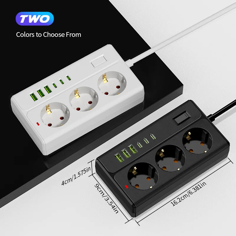 Mehrfach-Netzadapter mit USB-Laden