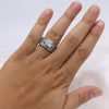 Geometric CZ Couple Ring Set