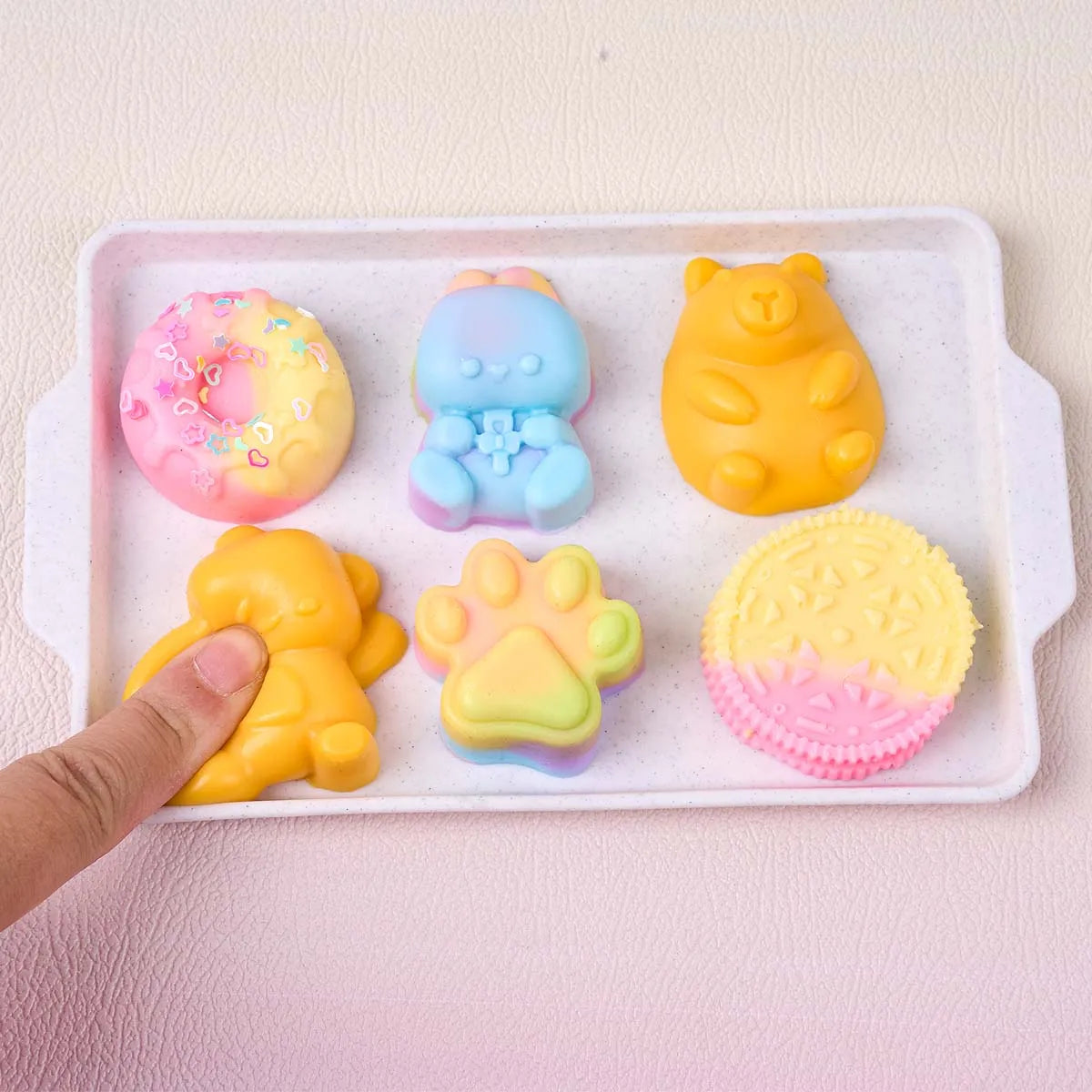 DIY Squishy Maker Kit with Silicone Molds – Cat, Paw, Bear & Donut Designs