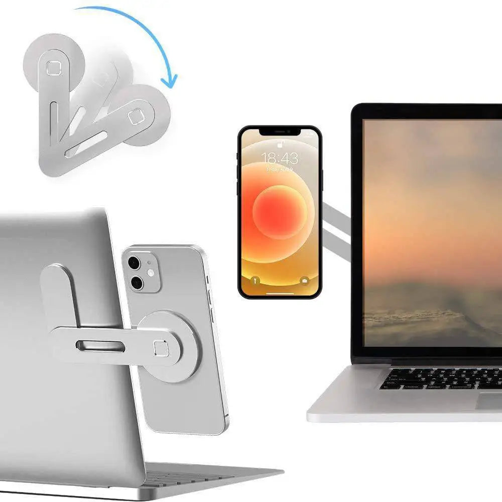 Magnetic Car Phone Mount with 360° Rotation & Foldable Design