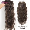 Long Wavy Hair Topper with Clips